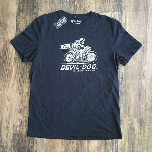 Devil-Dog Dungarees Other - Men's Black motorcycle Graphic Tee